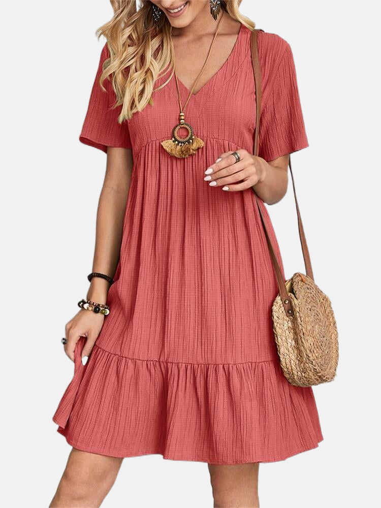 Nora | Casual Dress with V-Neck