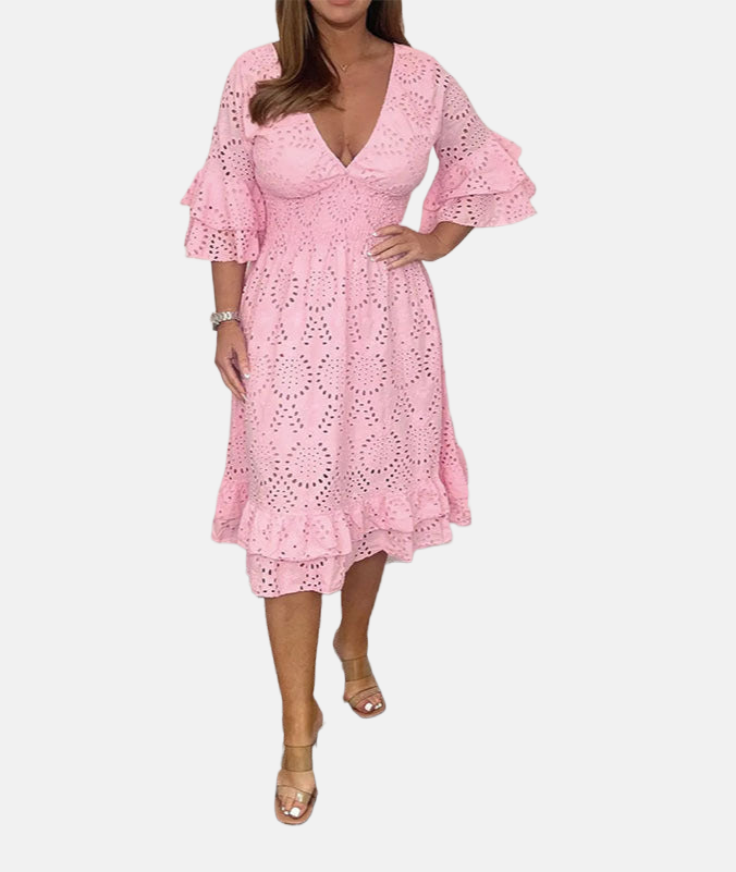 Elizabeth | Long English Embroidery Dress
