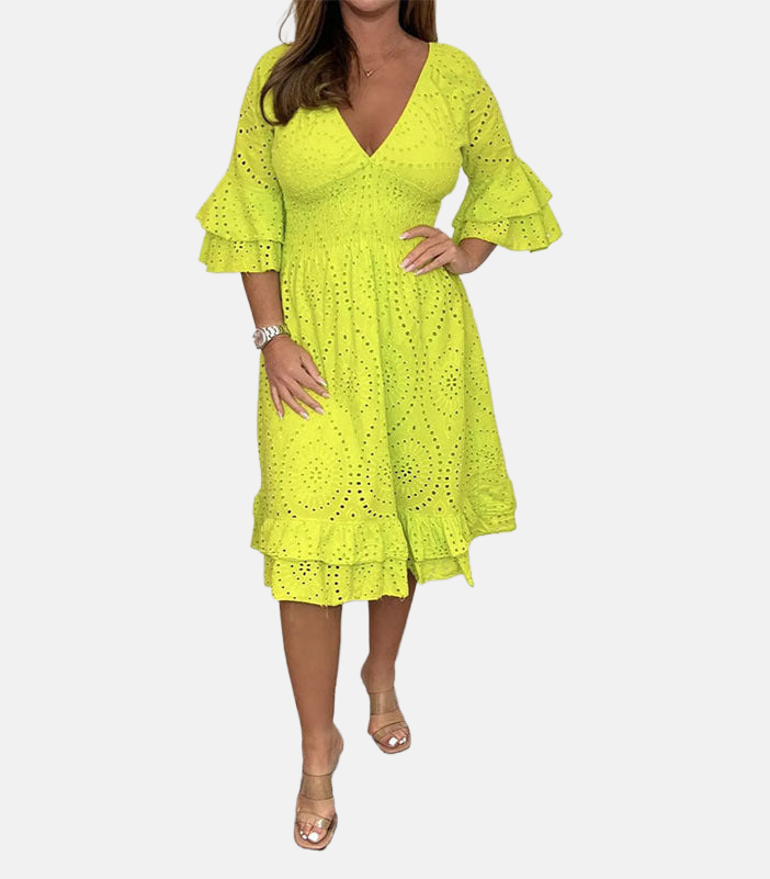 Elizabeth | Long English Embroidery Dress