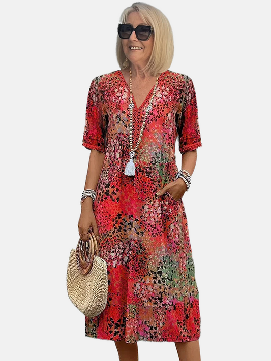 Elliana | Vibrant Midi Dress