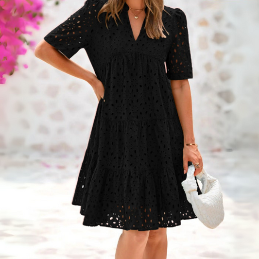 Mila | Elegant Lace Ruffles Summer Dress