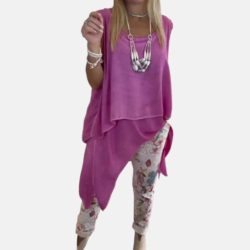 Grace | Sleeveless Top and Printed Pants